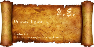 Uracs Egbert névjegykártya